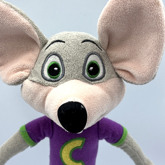 VTG CHUCK E CHEESE PIZZA Advertising PURPLE SHIRT STUFFED ANIMAL PLUSH - Picture 2 of 7